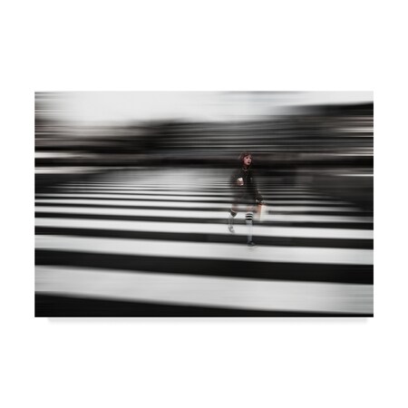Trademark Fine Art Carmine Chiriaco 'On My Own Running' Canvas Art, 16x24 1X07026-C1624GG